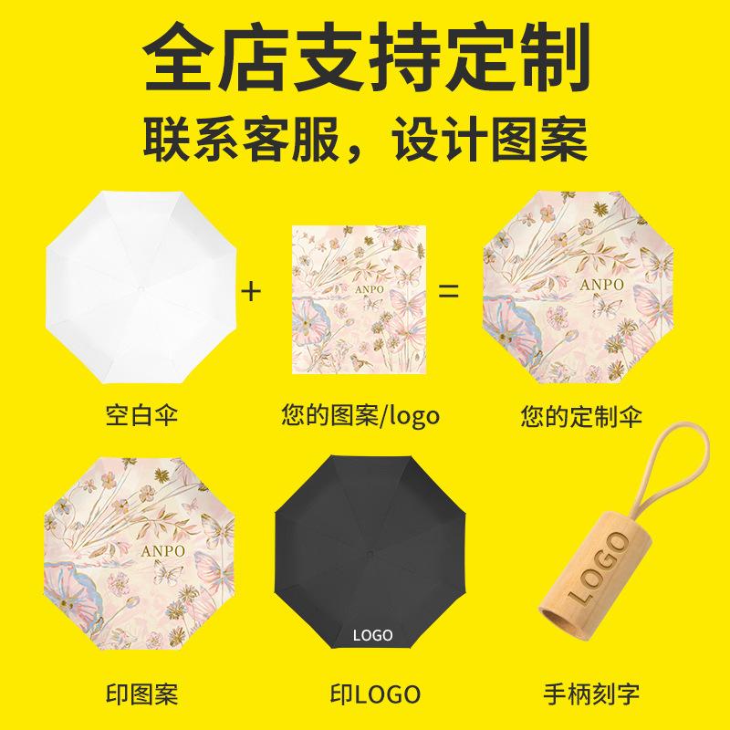 Fully automatic silver glue UV protection umbrella, sun umbrella, weather and rain dual-purpose women's folding advanced sun protection umbrella
