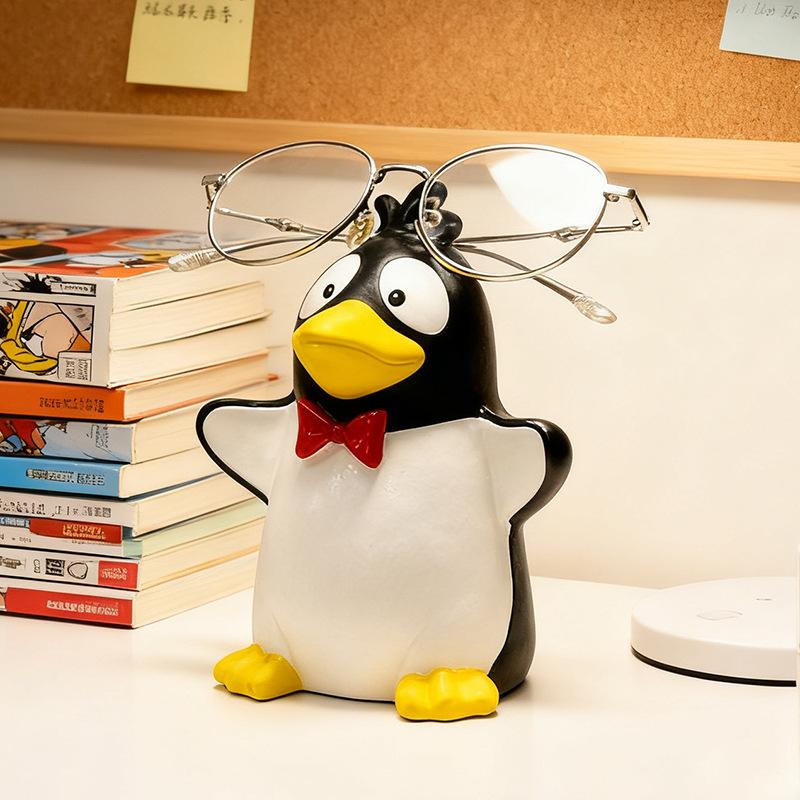 Suporte de Óculos Panda Invertido Fofo Suporte de Óculos de Mesa de Escritório Rack de Armazenamento de Óculos de Sol Ornamento de Decoração de Quarto Doméstico