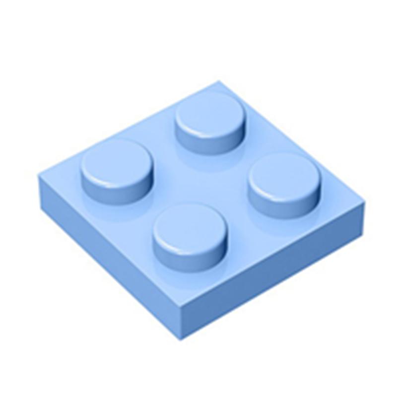 80pcs Plate 2x2 Dots Muilt-Colored Compatible with 3022 94148 Self-Locking Bricks Building Blocks Toys Accessories