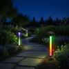 Waterproof Design Solar Pathway Lights 10LED Lighting 1200mAh Battery Outdoor Garden Lamp RGB LED Solar Powered Path Lights
