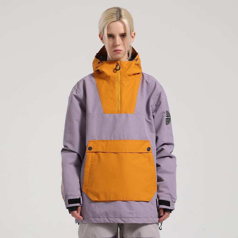 Unisex zimní barevně blokovaná sněhová kombinéza: Větruodolné, Voděodolné, Teplé, Venkovní lyžařské vybavení