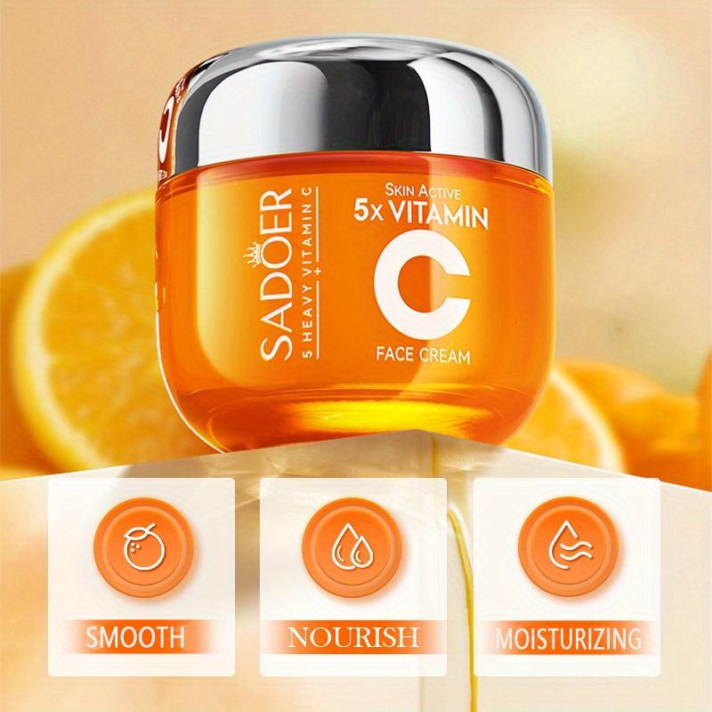 50g Vitamin C Face Cream. Deeply Nourishing and Hydrating Face Cream - Tightens and Brightens for A Younger Looking Skin
