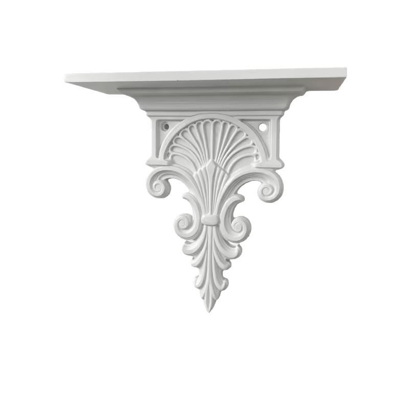 Vintage Gothic Carved 3D Printing Floating Shelf Wall Mount Display Rack for Small Decor Items Home Wall Decoration