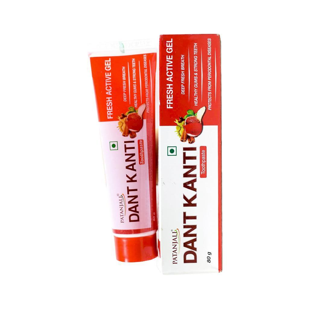 Frische Aktive Gel Zahnpasta Patanjali Dant Kanti - Tief Frischer Atem, Gesundes Zahnfleisch, Starke Zähne