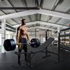 Olympische Hantelbank, Bankdrückset mit Kniebeugeständer und Bank für Heim-Fitnessstudio Ganzkörper-Workout