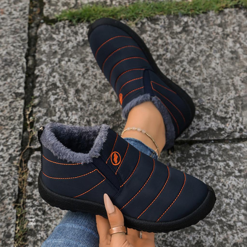 Large size cotton boots fleece thickened snow boots thermal casual shoes