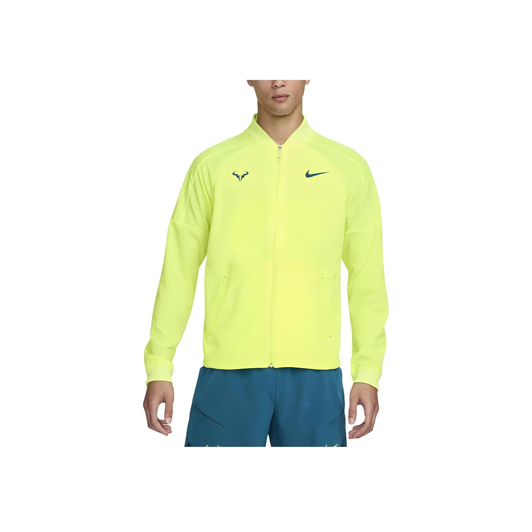 Nike Dri-FIT Rafa Tennis Jacket Men Jacket Fluorescent-Yellow DV2885-702 M