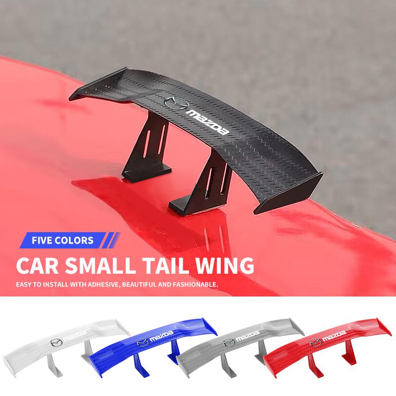 Spoiler Traseiro de Carro com Aparência de Carbono Mini Asa Modelo Pequeno Decoração Para Mazda 3 6 CX5 2 CX30 CX3 CX9 MX5 RX8 Axela CX7 MX3 BM BN 5