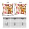 Bambi Floral Square Pillow Cases  Cushion Covers Fashion Polyester Decor Pillowcase for Car 40x40cm