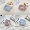 Plush Leopard Print Menstrual Pad Storage Pouch With Compact Design For Daily Use