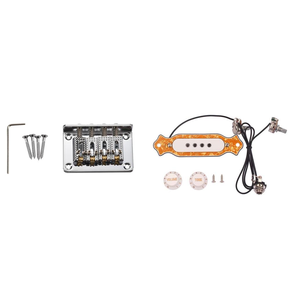 Buy Hard Tail 4 String Guitar Bass Electric Ukulele Bridge & Pre Wired