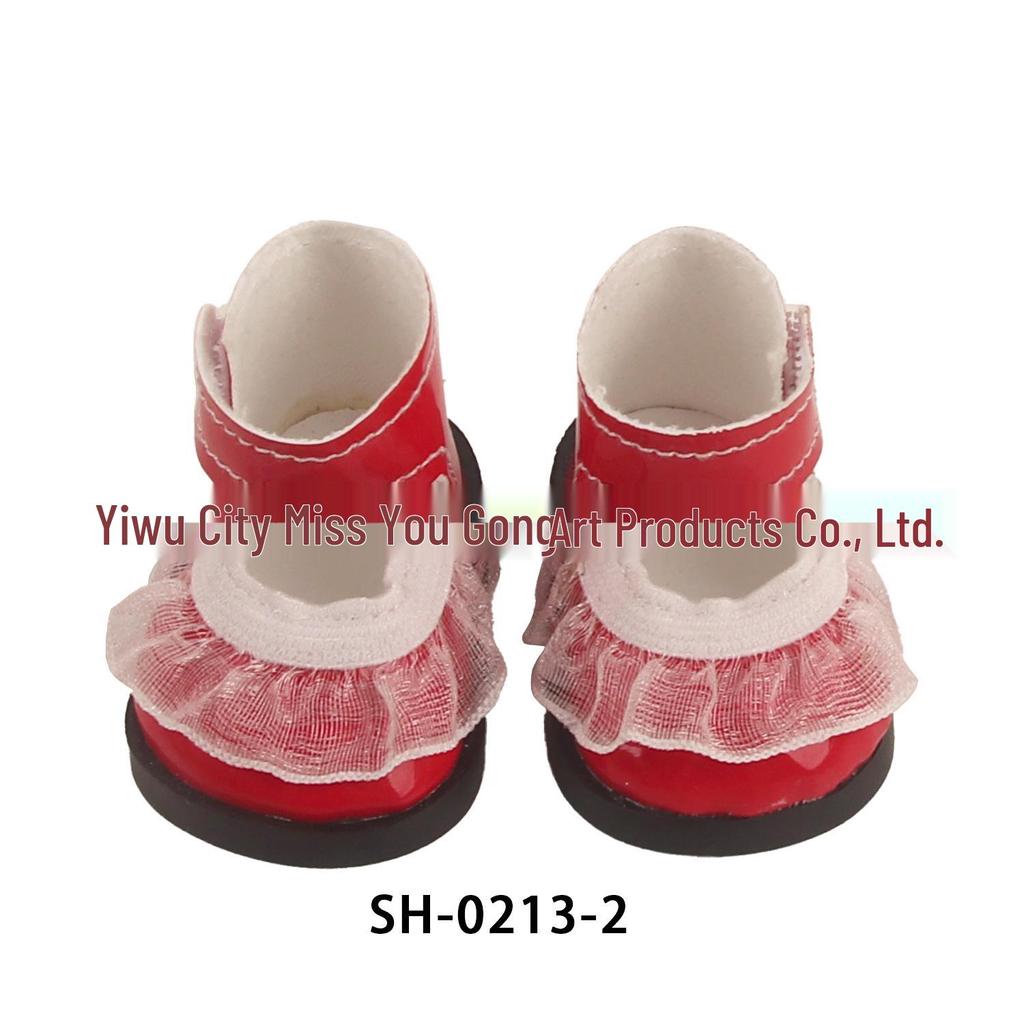 14-inch African Doll Lace Leather Shoes (35cm) - Small Simulation Doll Accessories