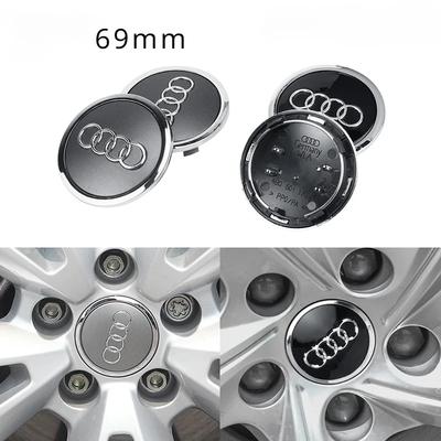4pcs 69mm Car Styling Wheel Center Cap Hub Covers Badge For 4JHGE A3 A4 A5 A6 A7 A8 S4 S6 A4L A6L Auto Exterior Accessories