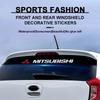 New Car front window shade decorative sticker For Mitsubishi Outlander Lancer 10 9 ASX RALLIART Eclipse L200 Pajero Accessories