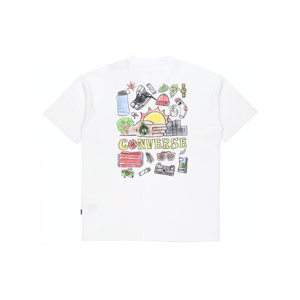 Converse Set-in Sleeve T-Shirt Men's White 10022038-A01