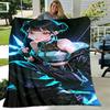 1pc Blanket - Demon Hunter Print Design, Lightweight Blanket for Sofa, Bed- Soft &Warm, Gift for All Seasons