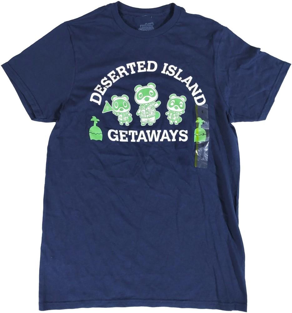 Mens Womens Small Animal Crossing T-Shirt Blue Tee Deserted Island Getaway Unisex T-Shirt XL