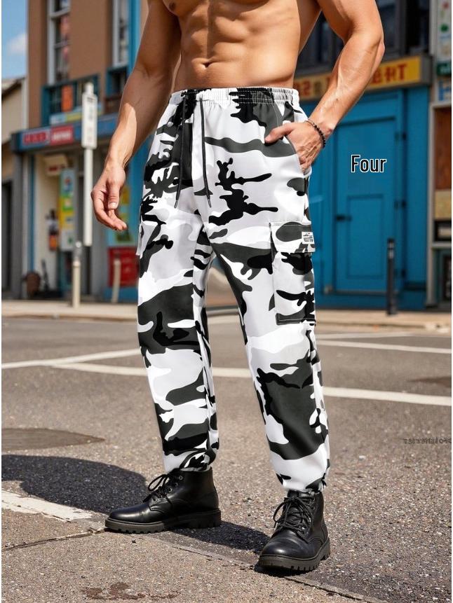 Men's 2025 Camouflage Joggers: Trendy Casual Work Pants for Spring and Autumn