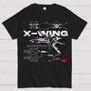 X-WING REBEL ALLIANCE Unisex 100% Cotton Geek T-shirt