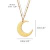 Ayatul Kursi Crescent Necklace Arabic Gold Silver Color Religion Jewelry Prayer Moon Pendant Necklaces Neck Jewelry