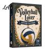Volleyball-Enthusiast Sammler-Liebhaber Adventskalender 2026 2D Acryl Sport-Thema Schmuckset 24 Rucksack-Anhänger für Jugendliche Tage Weihnachten