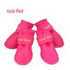 Candy Color Waterproof Vinyl Dog Boots - Anti-Slip, Pet Rain Shoes, 4-Piece Set, Multi-Color Options.