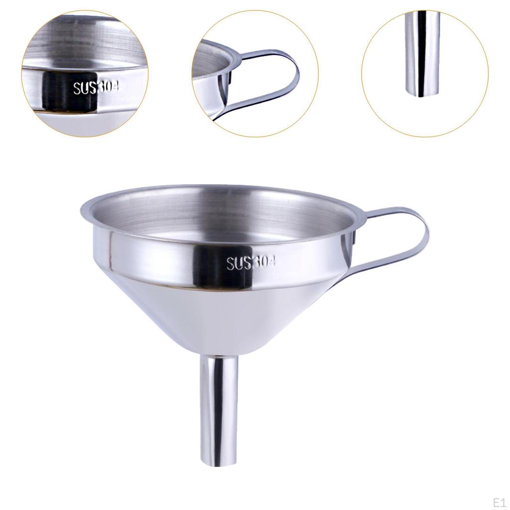 Kitchen Oil Funnel Gadgets Leakproof Strainer with Detachable for Bottle Canning Filling