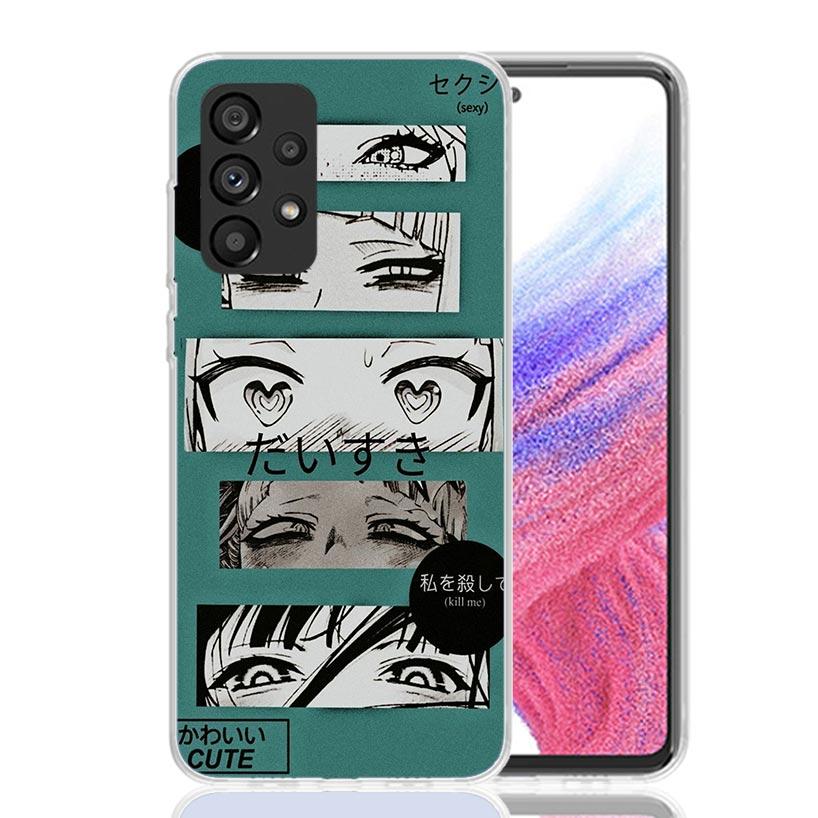Anime Lovely Girl Eyes Phone Case For Samsung Galaxy A52 A32 A22 A12 A02S A50S A30S A51 A31 AA71 Note 20 Ultra 10 S10 Plus Galax