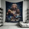 Sabrina Carpenter Rhythm Wall Hanging Printed Fabric Blanket Decorative Tapestries for Bedroom Living Room Home Decor