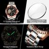 POEDAGAR Luxury Men Clock Hollow Tourbillon Automatic Mechanical Watch Waterproof Luminous Stainless Steel Watches+Box