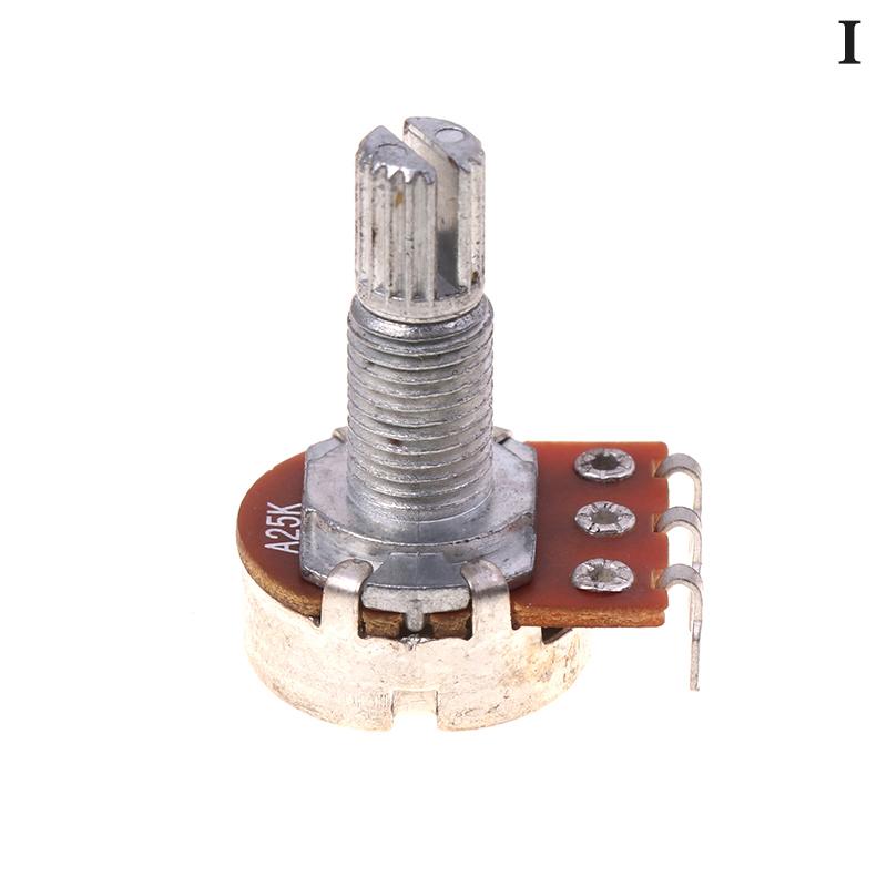 A500K B500K A250K B250K A50K B50K A25K B25K Potentiometer Splined Small Pot Electric Guitar Bass Effect Amp Tone Volume18Mm Shaft Parts