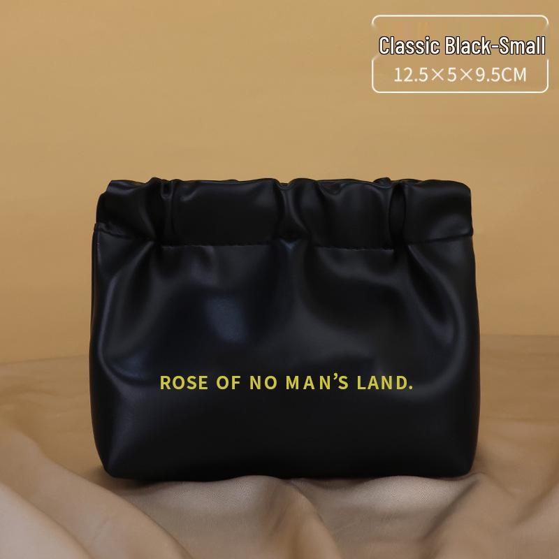 Portable Makeup Bag with Lipstick, Data Cable, Bluetooth Headset, Charger, and Key Storage; Automatic Closure Spring Sheet Design