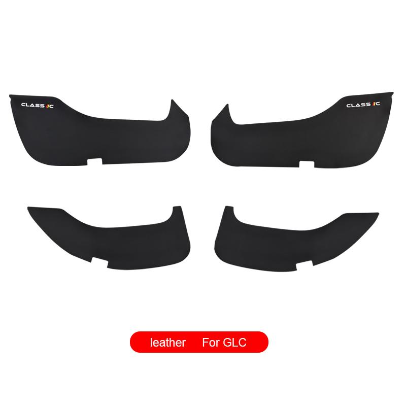 Leather Carbon Fiber Style Car Door Sticker for Mercedes Benz W213 W205 GLC X253 Anti Dirty Anti Kick Pad Protection Accessories
