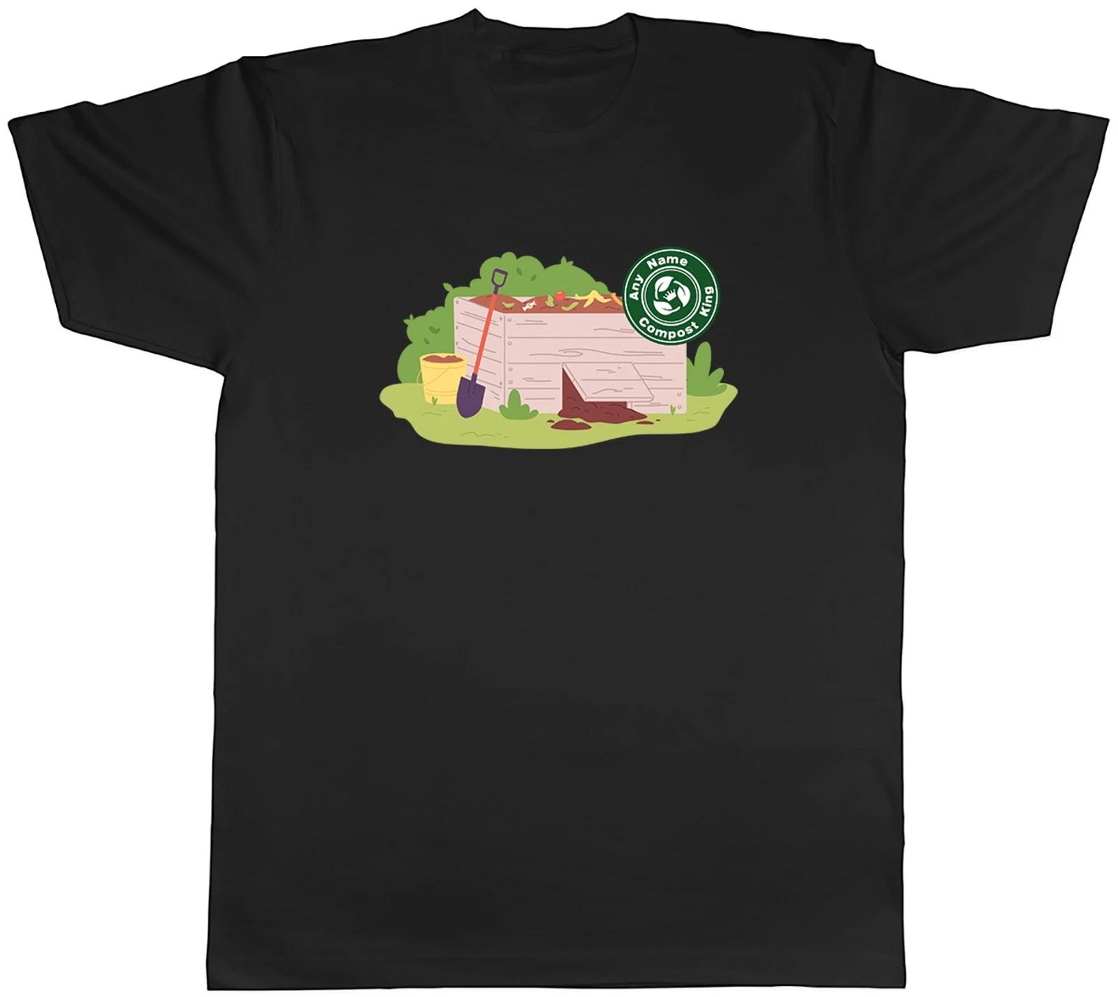 Personalised Compost King Gardener Farmer Mens T-Shirt Tee Gift Top XL