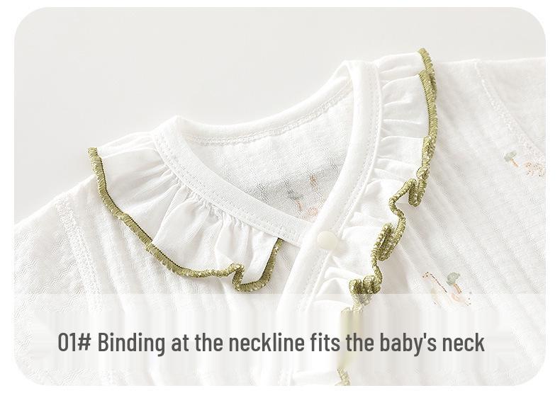 A-Class Cotton Baby Romper - Breathable Summer Jumpsuit with Snap Crotch for Newborns