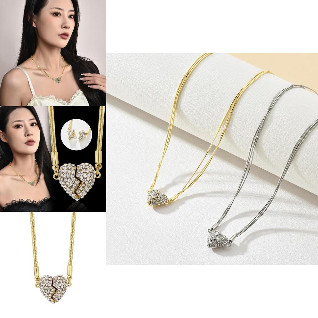 Unique Magnetic Heart Necklace For Women Stylish And Elegant Titanium Steel Design