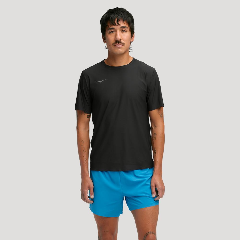 [hoka] Мужская футболка Hoka Aerolight с коротким рукавом 2.0 1175771-BLK S