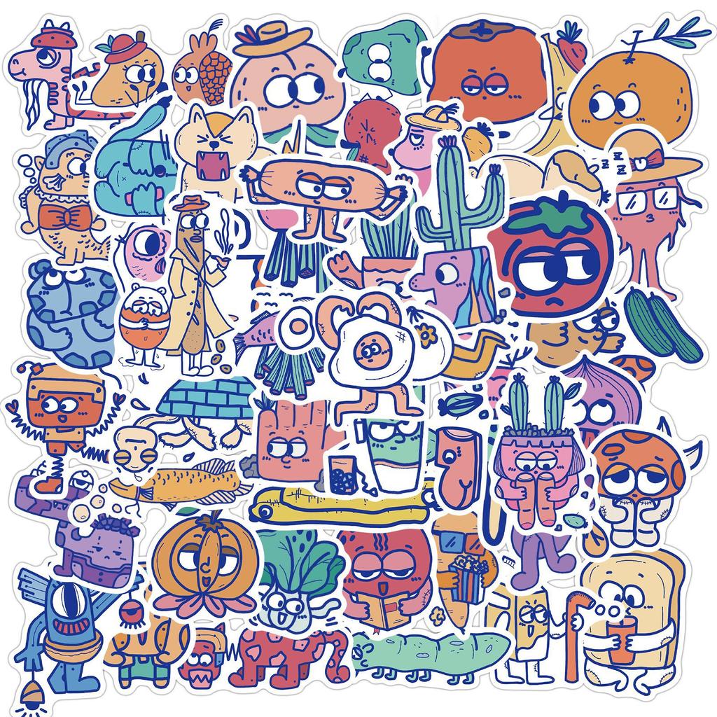 Designer Joint Monster Cartoon Image Graffiti Sticker Trolley Box Diary Waterproof Sticker