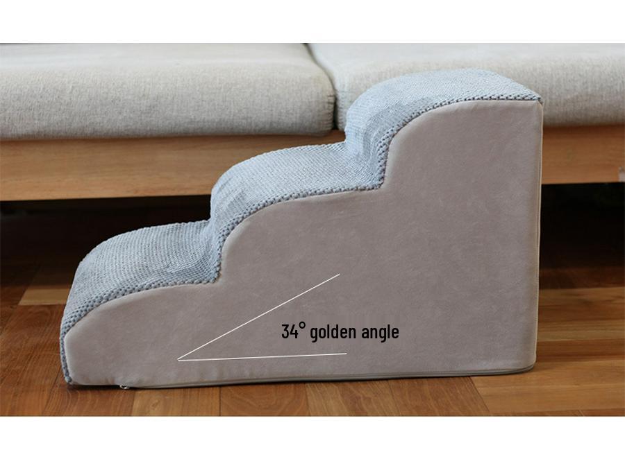 Schůdky a rampa pro domácí zvířata: Odnímatelné, pratelné pěnové schůdky pro kočky a psy, ideální k postelím a pohovkám