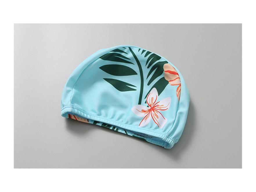 Trendy Korean Toddler Girl's One-Piece Sunscreen Swimsuit Set