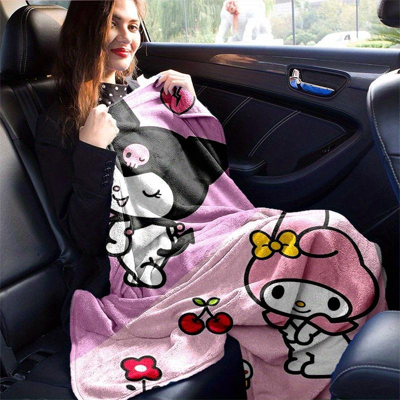 1pc. Cute Sanrio Kuromi & My Melody Print Blanket - Perfect for Home, Office, Outdoor Use, Gift Idea, Suitable for All Seasonsz041779
