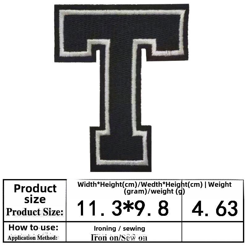 Embroidered Alphabet & Number Jersey Patch Armband Badge