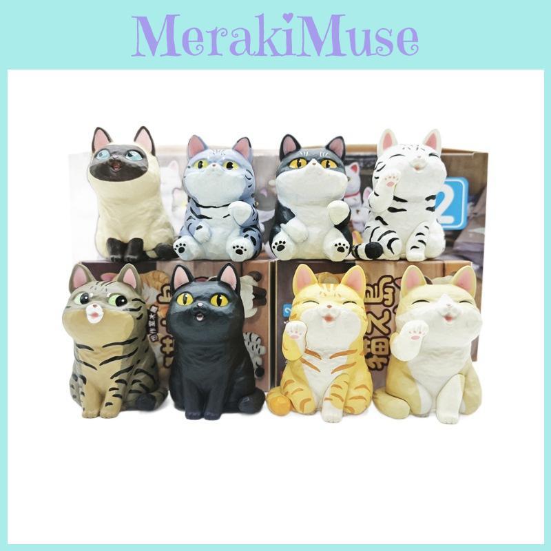 Figure Cat Action Cartoon Model Toy Decoration Kid Ornament Ornament Tabletop