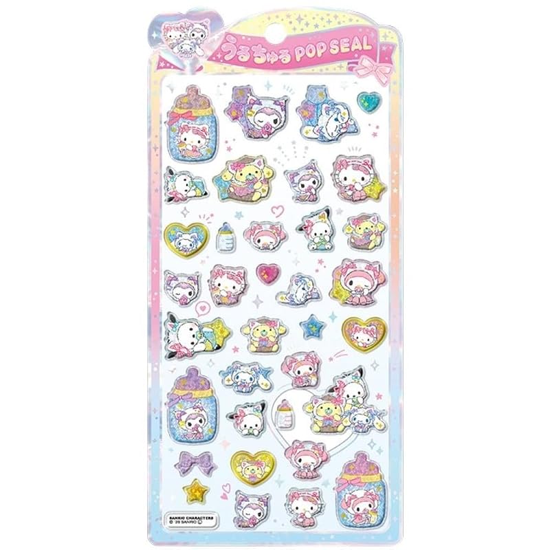 Crux Uru-Churu Stickers Sanrio Characters/White Cat Baby 139154