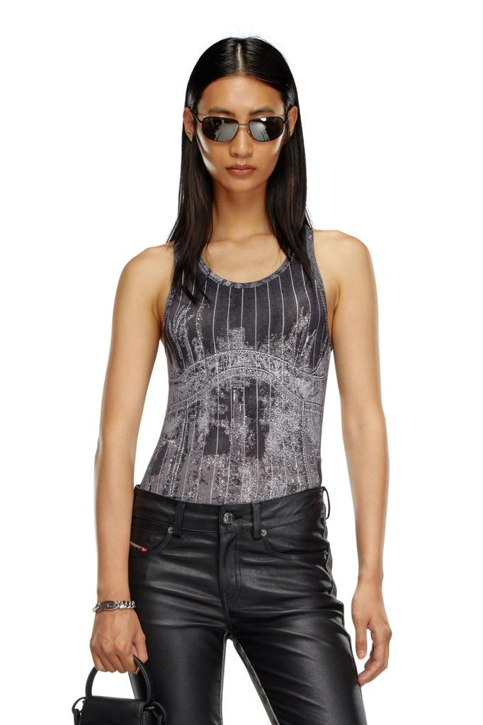 Diesel Tank Top A153820JPAW S Black 9XXA Women's
