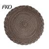 Textured Dining Mat 12 Inch Round Placemats, Polyester Woven Braided Place Mats, Heat Resistant Placemat Washable Circle Table Mats for Kitchen