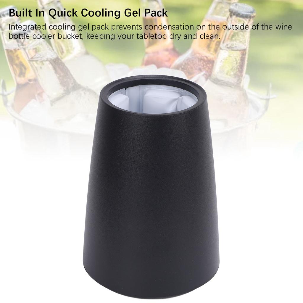 Wine Chiller Bucket Quick Cooling Portable Insulated Wine Bottle Cooler Bucket Champagne Chiller for Car Party Camping