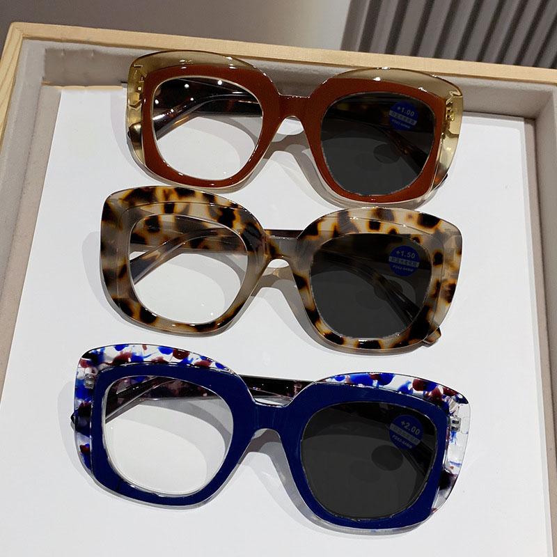 Vintage Large Frame Photochromic Women's Myopia Glasses Neutral Anti Blue Light High Quality