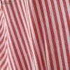 ZANZEA S-5XL Women V-Neck Short Sleeve Loose Casual Striped Shirts Dress