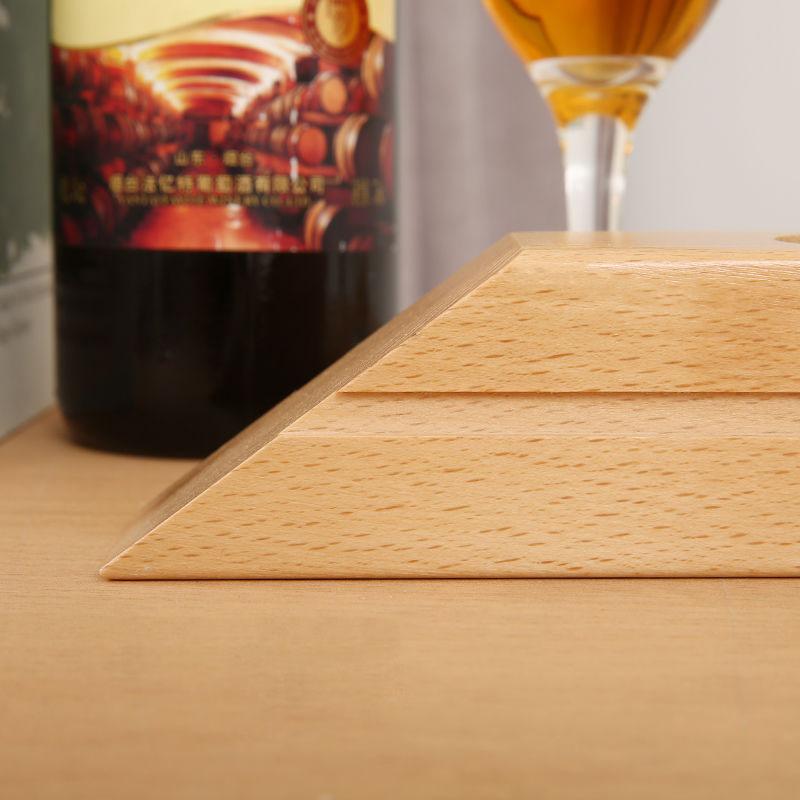 Semplice Portabottiglie in Legno Creativo Porta Bicchieri da Birra Espositore Ornamenti Domestico Portabottiglie Whiskey Champagne Decorazioni per Feste Articoli da Bar Durevole